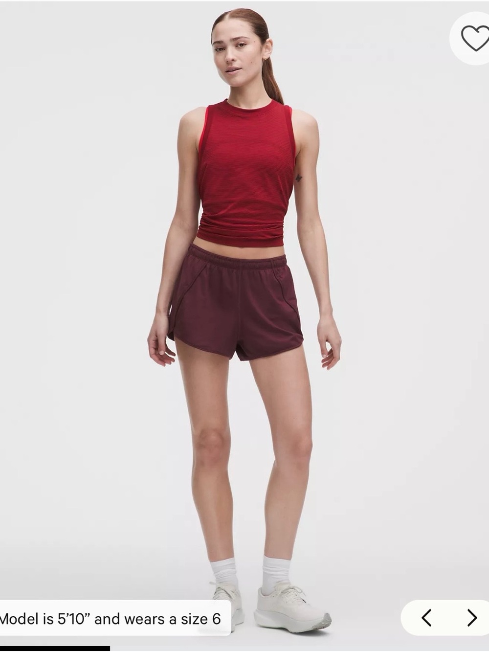 lululemon athletica Burgundy Bay Swiftly Mid-rise Shorts 3"
